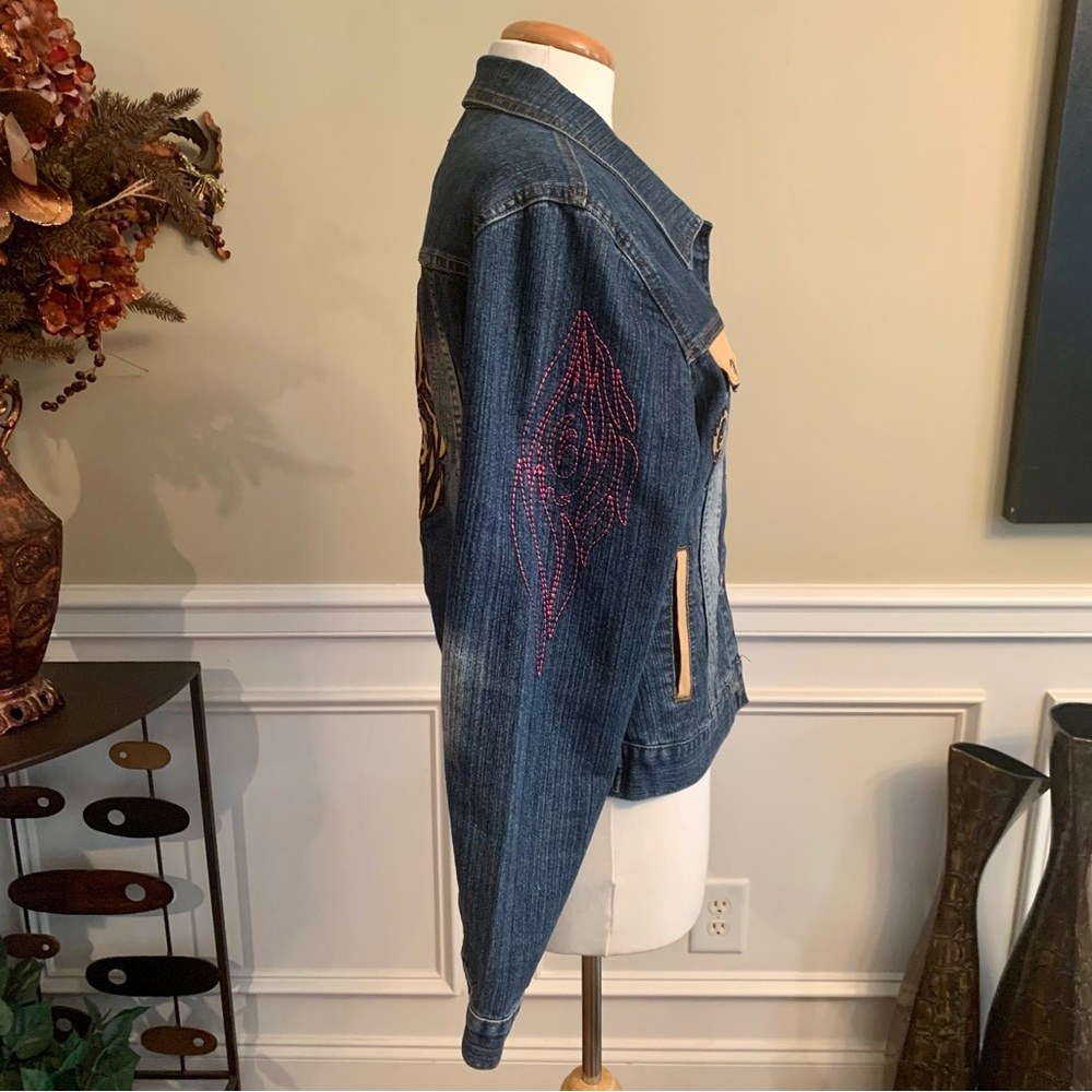 Platinum Plush Women's Embroidered Denim Jacket | Size XL | Denim | Style #9850 - Picture 4 of 11